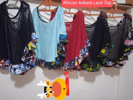 African Ankara Lace Tops